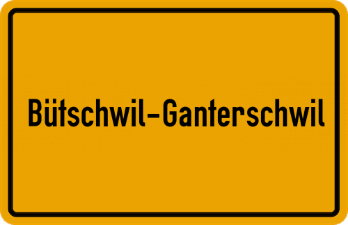 Ortsschild Bütschwil-Ganterschwil