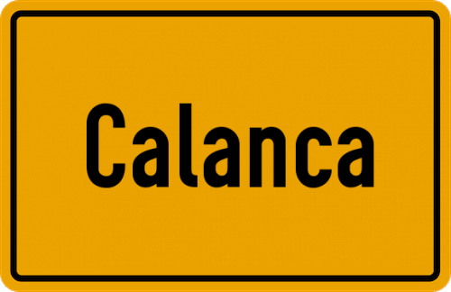 Ortsschild Calanca