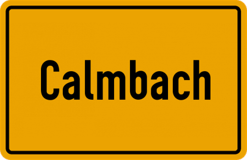 Ortsschild Calmbach