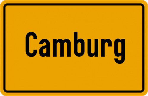 Ortsschild Camburg