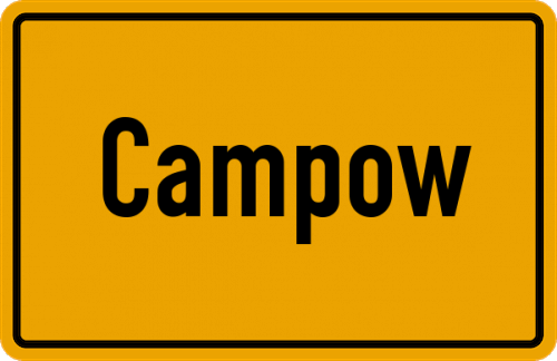 Ortsschild Campow