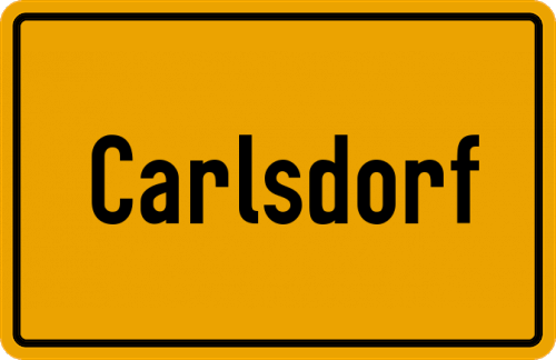 Ortsschild Carlsdorf, Kreis Hofgeismar