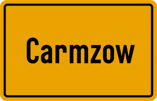 Ortsschild Carmzow