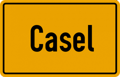 Ortsschild Casel