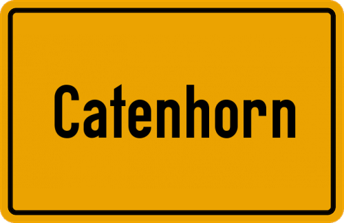Ortsschild Catenhorn, Westfalen