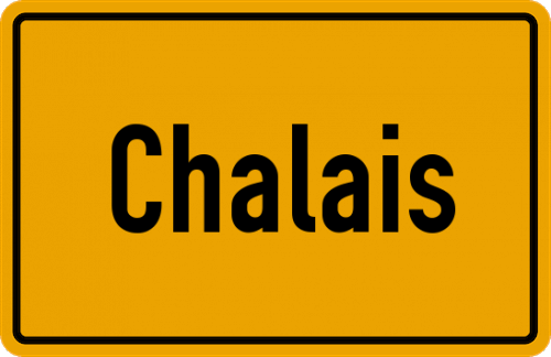 Ortsschild Chalais