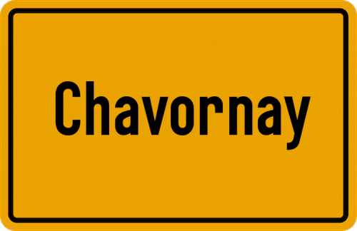 Ortsschild Chavornay
