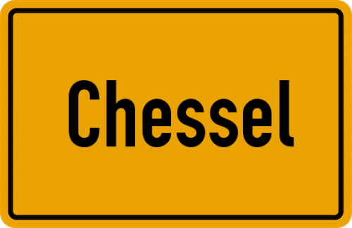 Ortsschild Chessel