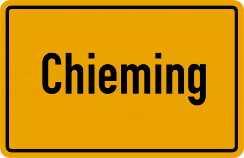 Ortsschild Chieming