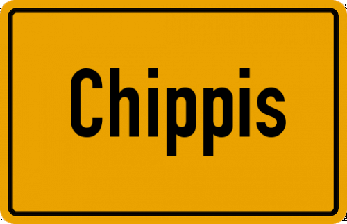 Ortsschild Chippis