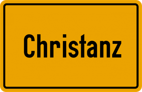 Ortsschild Christanz