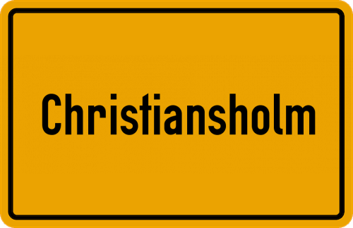 Ortsschild Christiansholm