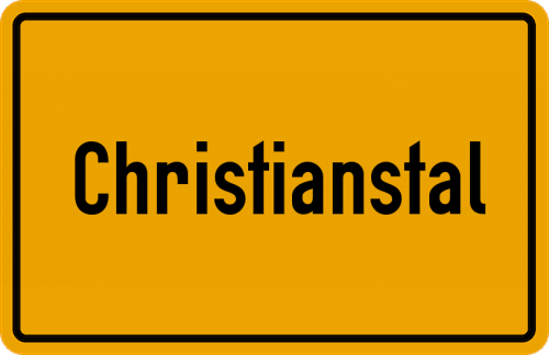 Ortsschild Christianstal