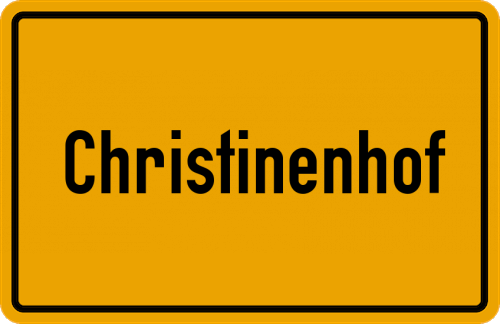 Ortsschild Christinenhof