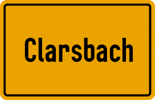 Ortsschild Clarsbach