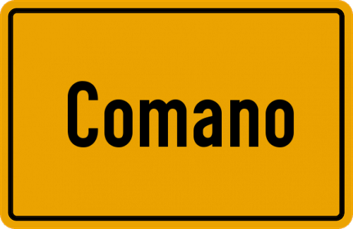 Ortsschild Comano