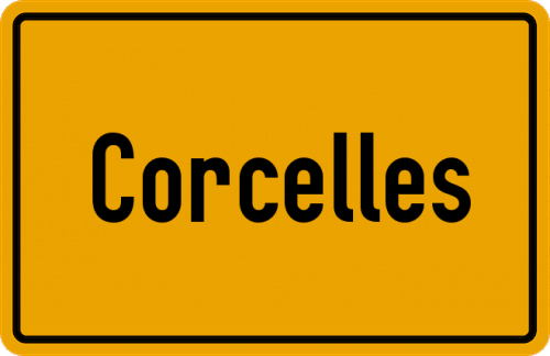 Ortsschild Corcelles