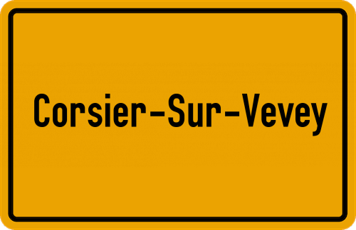 Ortsschild Corsier-sur-Vevey