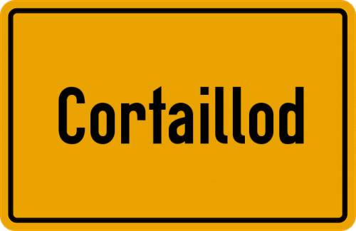 Ortsschild Cortaillod