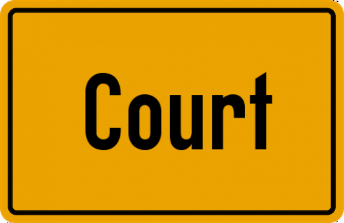 Ortsschild Court