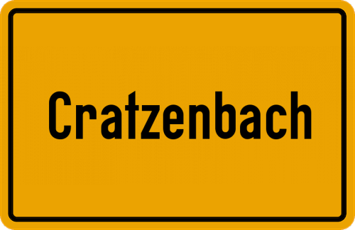 Ortsschild Cratzenbach