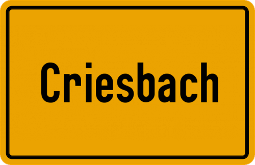 Ortsschild Criesbach