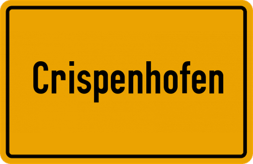 Ortsschild Crispenhofen