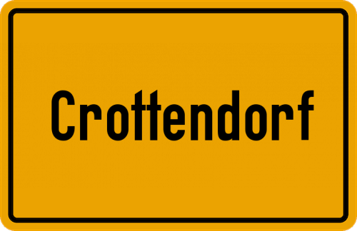 Ortsschild Crottendorf, Erzgebirge