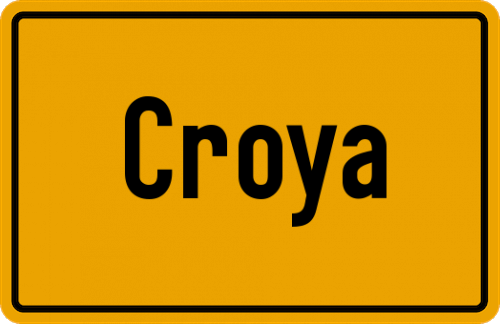 Ortsschild Croya