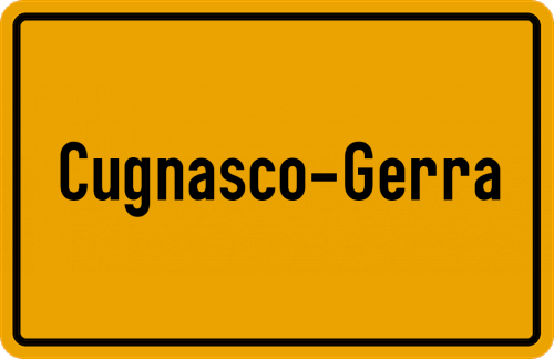 Ortsschild Cugnasco-Gerra