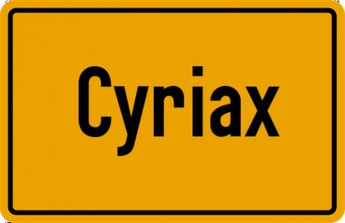 Ortsschild Cyriax