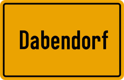 Ortsschild Dabendorf
