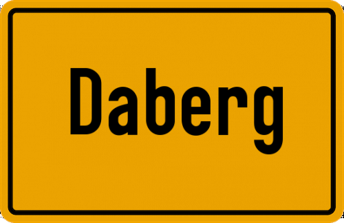Ortsschild Daberg