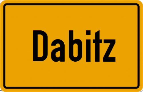 Ortsschild Dabitz