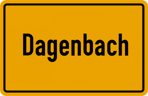 Ortsschild Dagenbach