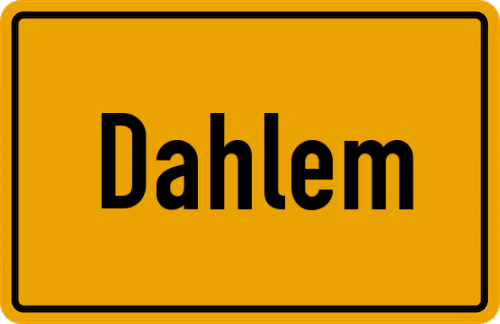 Ortsschild Dahlem