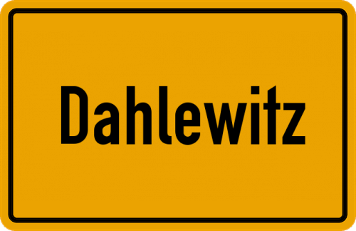 Ortsschild Dahlewitz