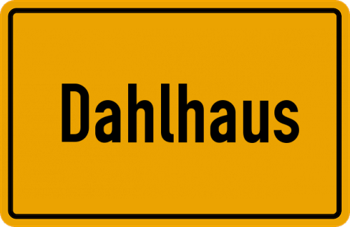 Ortsschild Dahlhaus