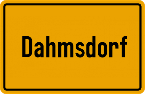 Ortsschild Dahmsdorf