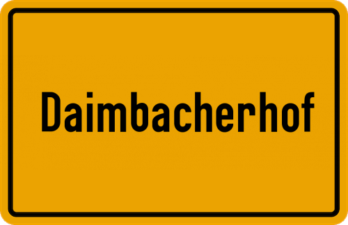 Ortsschild Daimbacherhof