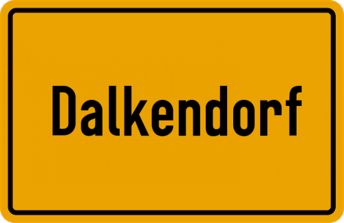Ortsschild Dalkendorf
