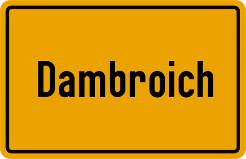 Ortsschild Dambroich