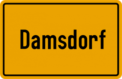Ortsschild Damsdorf