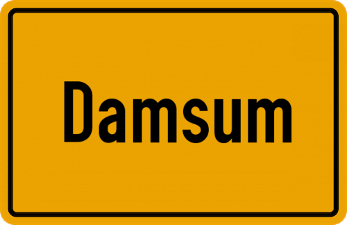 Ortsschild Damsum