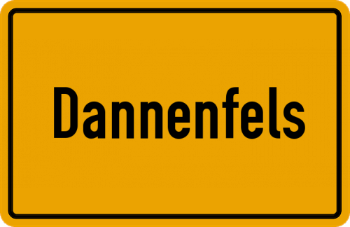 Ortsschild Dannenfels, Pfalz
