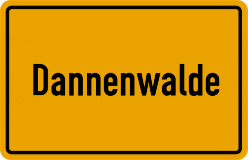 Ortsschild Dannenwalde