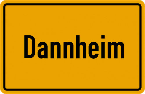 Ortsschild Dannheim