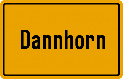 Ortsschild Dannhorn