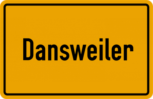 Ortsschild Dansweiler, Rheinland