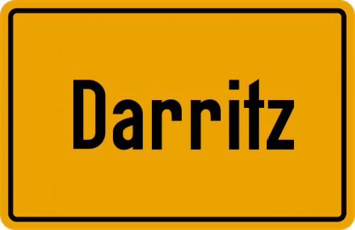 Ortsschild Darritz
